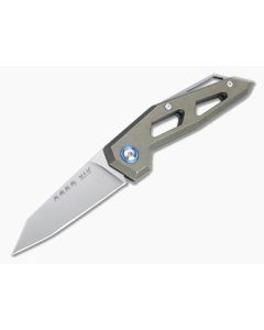 MKM Edge Reverse Tanto Satin M390 Stonewashed Bronze Titanium Slip Joint Folder EG-TBR