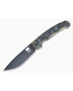 MKM Eclipse Flipper Bronze Titanium Carbon Fiber Overlay Black Stonewash MagnaCut Drop Point EL-BRCFD