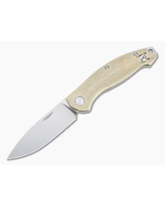 GiantMouse ACE Farley Satin M390 Tumbled Brass Slip Joint Folder