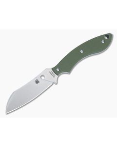 Spyderco Stok EDC Fixed Blade OD Green G10 Satin Drop Point Blade FB50GPOD