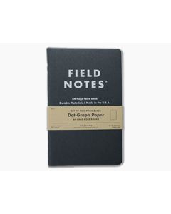 Field Notes Pitch Black Large Notebook Dot Graph Paper 2-Pack FN-35
