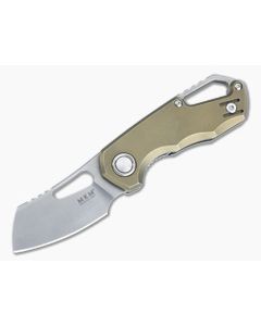 MKM Isonzo Liner Lock Folder Bronze Titanium Handle Stonewashed M390 Cleaver FX03M-2TBR