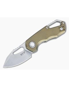 MKM Isonzo Liner Lock Folder Bronze Titanium Handle Stonewashed M390 Clip Point FX03M-3TBR