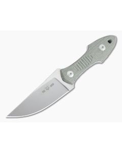 GiantMouse GMF3 Satin N690Co Green Micarta Coffin Handled Fixed Blade Knife
