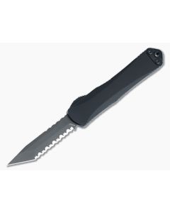 Heretic Manticore-S Tactical Automatic Black Aluminum Handles Black DLC Serrated MagnaCut Tanto H023-6C-T