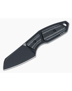 Suprlativ Knives Hella Fixed Blade Carbon Fiber Black PVD M390 Sheepsfoot Blade 