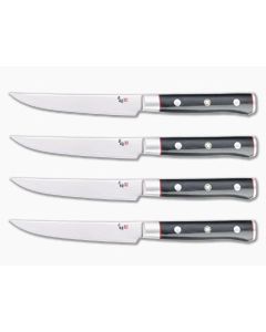 Mcusta Zanmai Classic Pro Steak VG10/Damascus Black Pakkawood 4-Piece Set of Kitchen Knives HFB-8020D