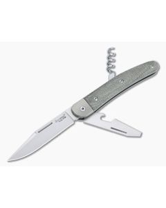 LionSteel Jack 3 M390 Green Canvas Micarta Modern Traditional Slip Joint JK3-CVG