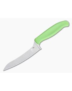 Spyderco Pointed Z-Cut Green Plain Edge Kitchen Knife K14PGN
