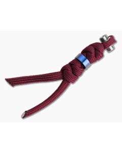 Chris Reeve Large Inkosi Lanyard Burgundy with Blue Bead