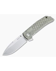 MKM Mikita x Terzuola Maximo Stonewashed M390 Green Micarta Frame Lock Flipper MM-GCT