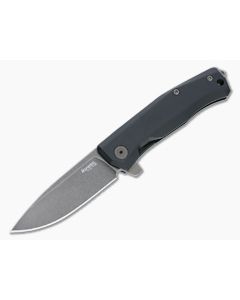 LionSteel Myto Black Stonewashed M390 Black Aluminum Frame Lock Flipper MT01A-BB