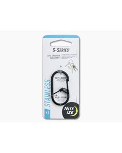 Nite Ize Innovation G-Series #2 Dual Chamber Keychain Carabiner Black