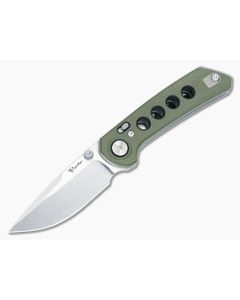 Reate PL-XT Pivot Lock Green Micarta Stonewashed Nitro-V