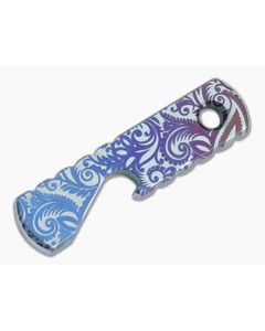 Qerim 37 Baby Hippo Titanium Bottle Opener Filigree Laser Engraved Anodized 002