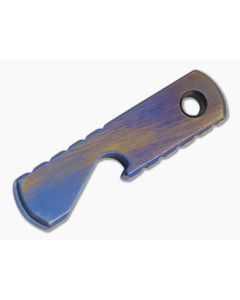Qerim 37 Baby Hippo Titanium Bottle Opener Road Rash Two-Tone Anodized 004