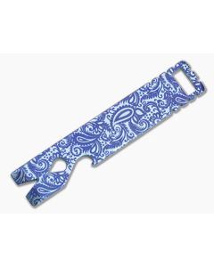 Qerim 37 V4 Worker Titanium Pry Tool Blue Anodized Filigree Engraved 023