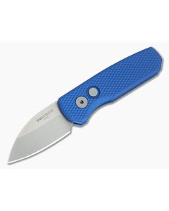 Protech Runt 5 Textured Blue Stonewash Wharncliffe