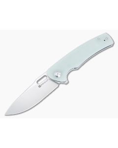 Sencut Vesperon Liner Lock Flipper Natural G10 Handles Satin Drop Point Blade S20065-2