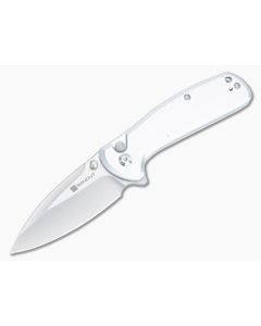 Sencut ArcBlast Button Lock Silver Aluminum Pocket Knife S22043B-2