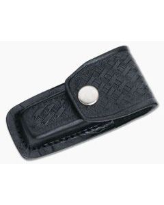 Leather Belt Pouch 3" Black