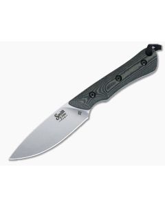 Smith & Sons Brave Fixed Blade OD Green/Black Micarta Handle Stonewashed D2 Drop Point SM12124