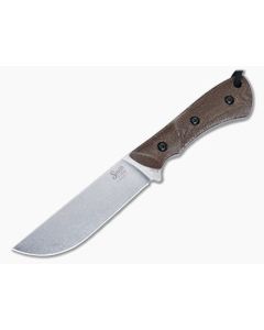 Smith & Sons Delta Fixed Blade Natural Micarta Handle Stonewashed CPM-3V Drop Point Blade SM20128