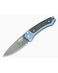 LionSteel Twain Blue Titanium & Damascus
