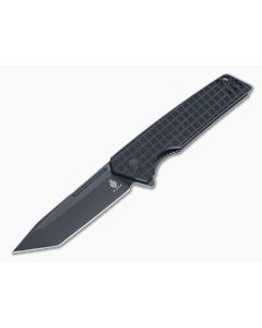 Kizer Vanguard Lan Tanto Black N690 Grid Milled Black G10 Liner Lock Flipper V4577N1