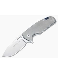 Viper Kyomi Frame Lock Flipper Titanium Handle Blue Accents Satin 20CV Drop Point V5933TI