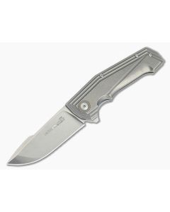 Viper Larius Stonewashed M390 Liner Lock Flipper Milled Titanium V5960TI