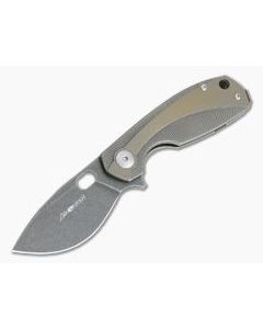 Viper Lille Black Stonewashed M390 Titanium Liner Lock Flipper Bronze Anodized Overlay V5963TIBR