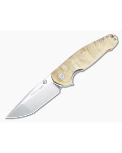 Viper Katla Flamed Poplar Wood Liner Lock Flipper Satin M390 V5985PI