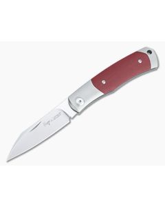 Viper Hug Thiel Design Satin M390 Two Bolsters Red G10 Slip Joint Knife V5994GR