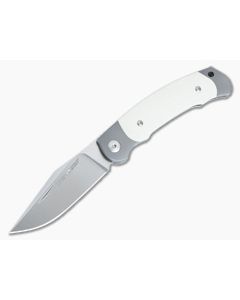 Viper Twin Satin M390 Ivory G10 Titanium Bolsters Slip Joint Knife V6002GI