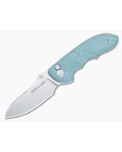 Viper Moon MagnaCut Teal Green Micarta Button Lock Knife V6010TE