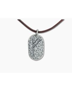 Shire Post Mint Fehu Silver Rune Necklace