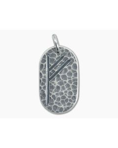 Shire Post Mint Fehu Silver Rune Pendant