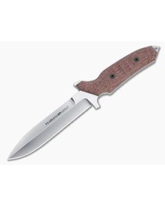 Viper Rumici Fearless Stonewashed Sleipner Red Burlap Micarta Fixed Blade VT4018CR