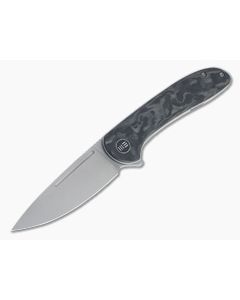 WE Knives Saakshi Stonewashed 20CV Marbled Carbon Fiber Liner Lock Flipper WE20020C-1