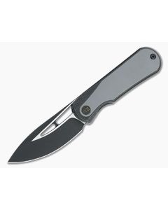WE Knives x Hel Baloo Front Flipper Black Stonewashed 20CV Gray G10 Titanium Folder WE21033-1