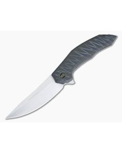 WE Merata Limited Edition Frame Lock Flipper Hand Rubbed Satin 20CV Tiger Stripe Flamed Titanium WE22008A-3