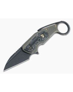 WE Knives Yardbird Rose Carbon Fiber Black Blade Flipper WE22021-2