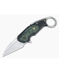 WE Knives Yardbird Green Jungle Wear Satin Blade Flipper WE22021-4