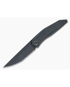 WE Knives Cybernetic Limited Edition Front Flipper Black Etched Titanium Handle Black Etched 20CV Tanto Blade WE22033-4