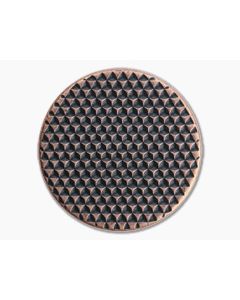 Shire Post Mint Geometric Textured Worry Stone Antiqued Patina Copper Coin