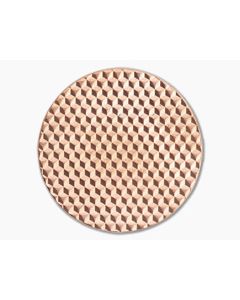 Shire Post Mint Geometric Textured Worry Stone Raw Copper Coin