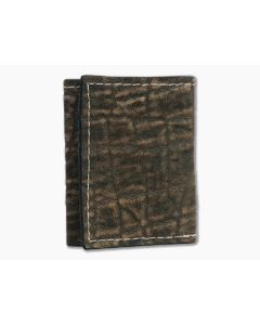 Yoder Leather Company Treebark Elephant Trifold Wallet