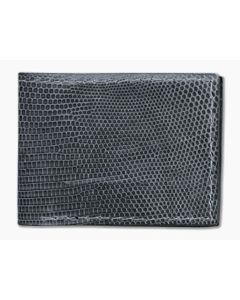 Yoder Leather Company Gray Lizard Regular ID Window Bifold Wallet