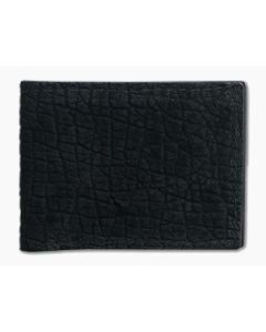 Yoder Leather Company Black Hippo Regular ID Window Bifold Wallet